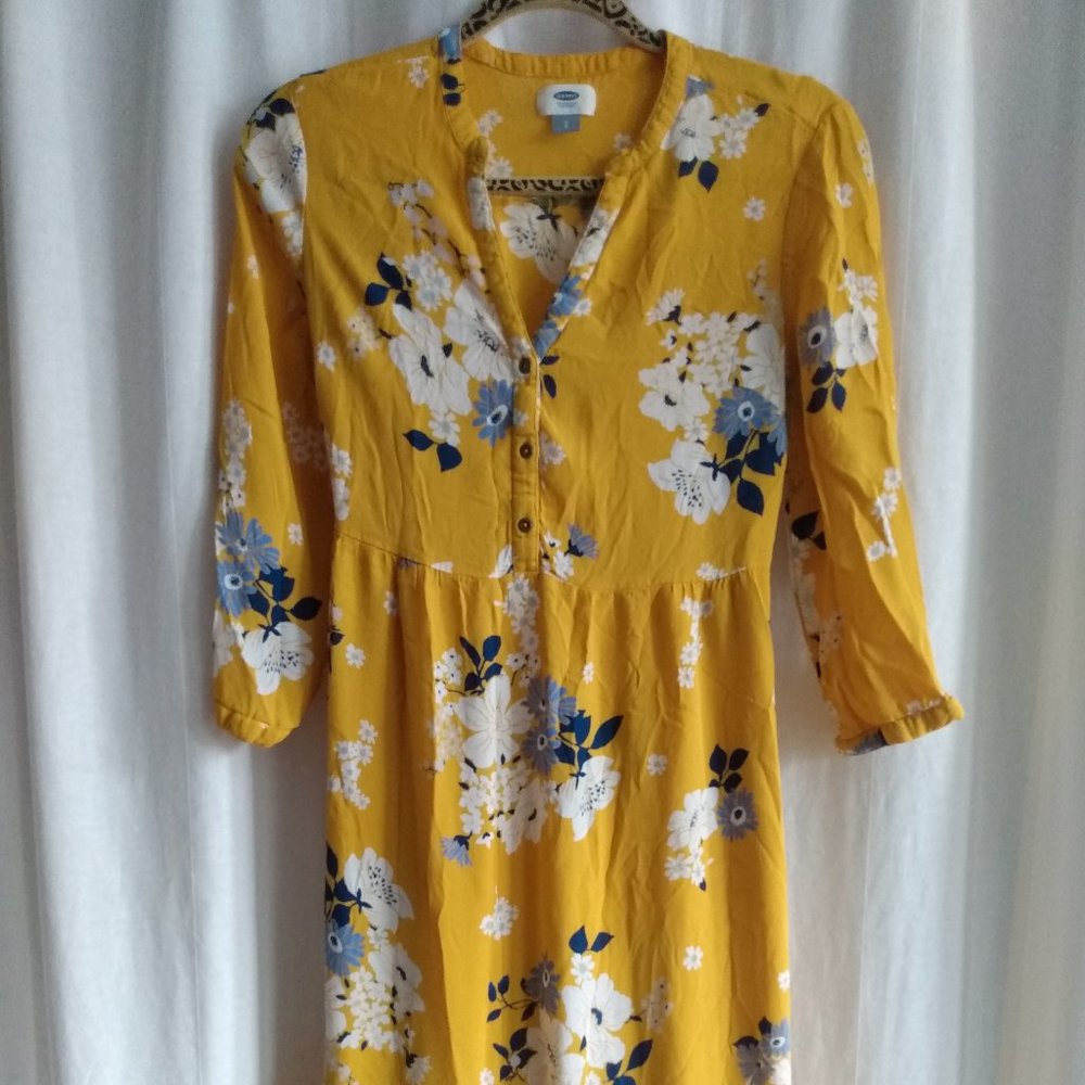 Yellow floral Old Navy boho style dress